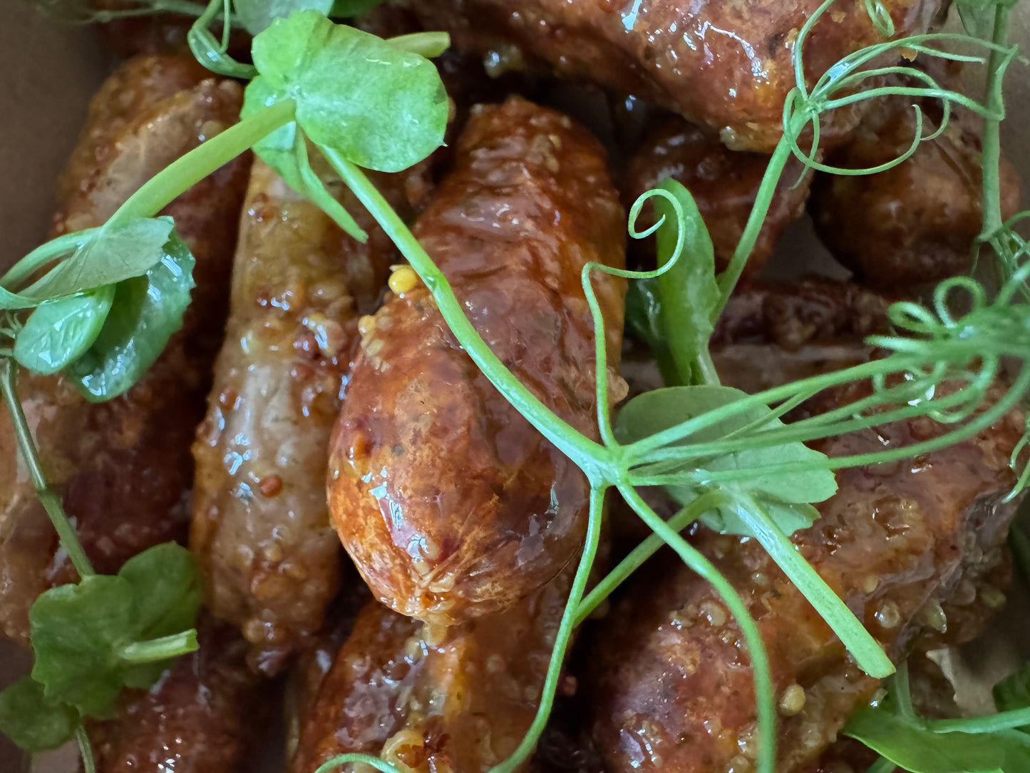 Cocktail Sausages, Honey & Grain Mustard