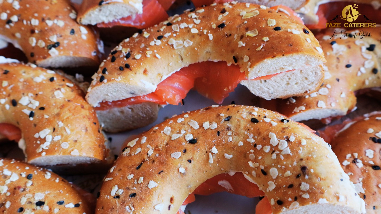 Premium Smoked Salmon & Cream Cheese Bagels (12 Pieces)