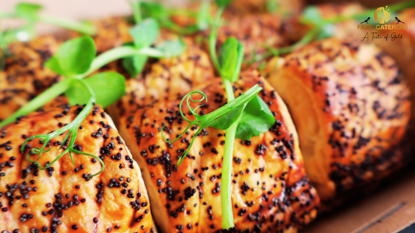 Glazed Sausage Rolls With Poppy Seeds