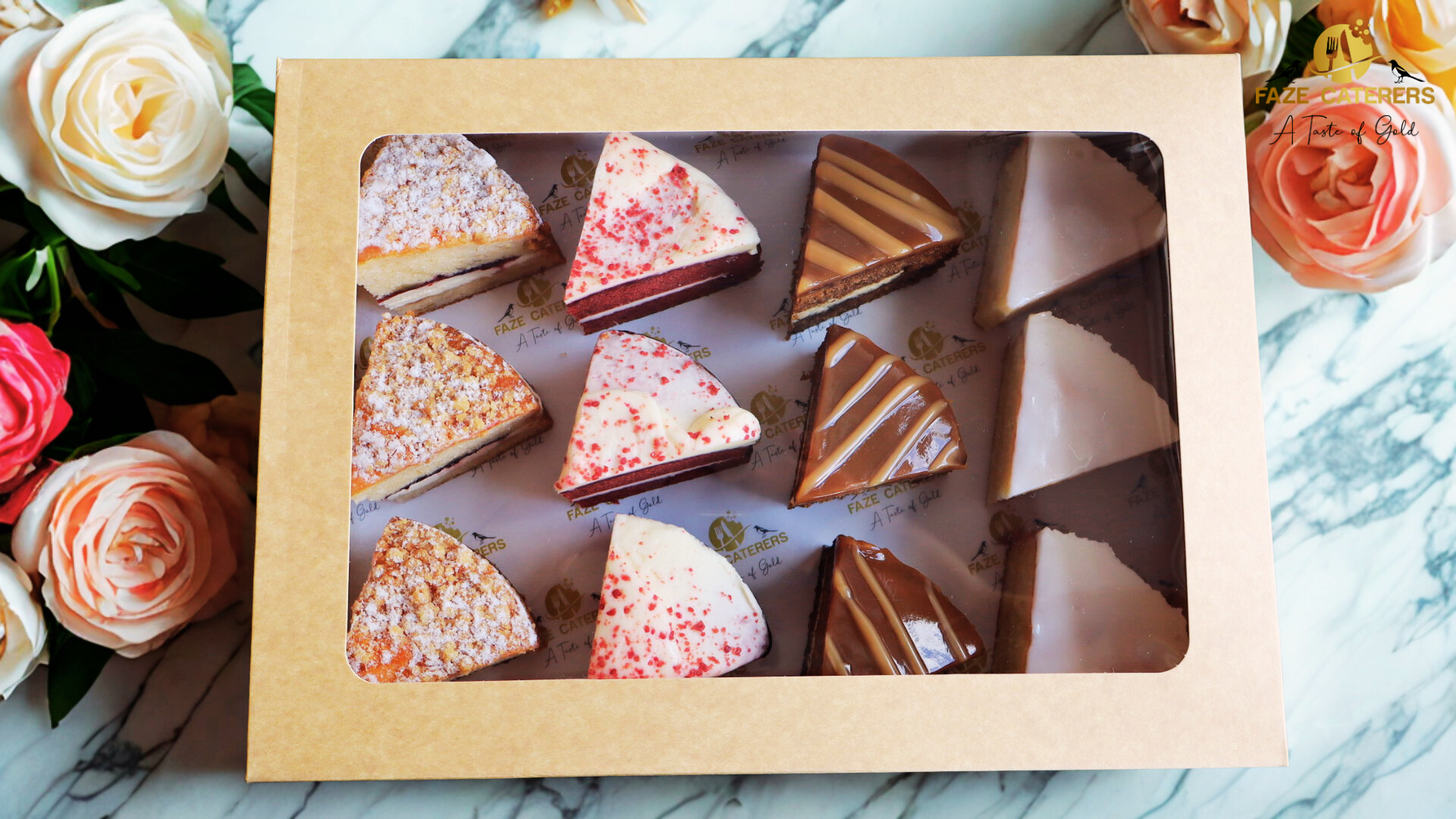 Assorted Cake Box (12 x Slices) **NUT FREE SELECTION** – Faze Online