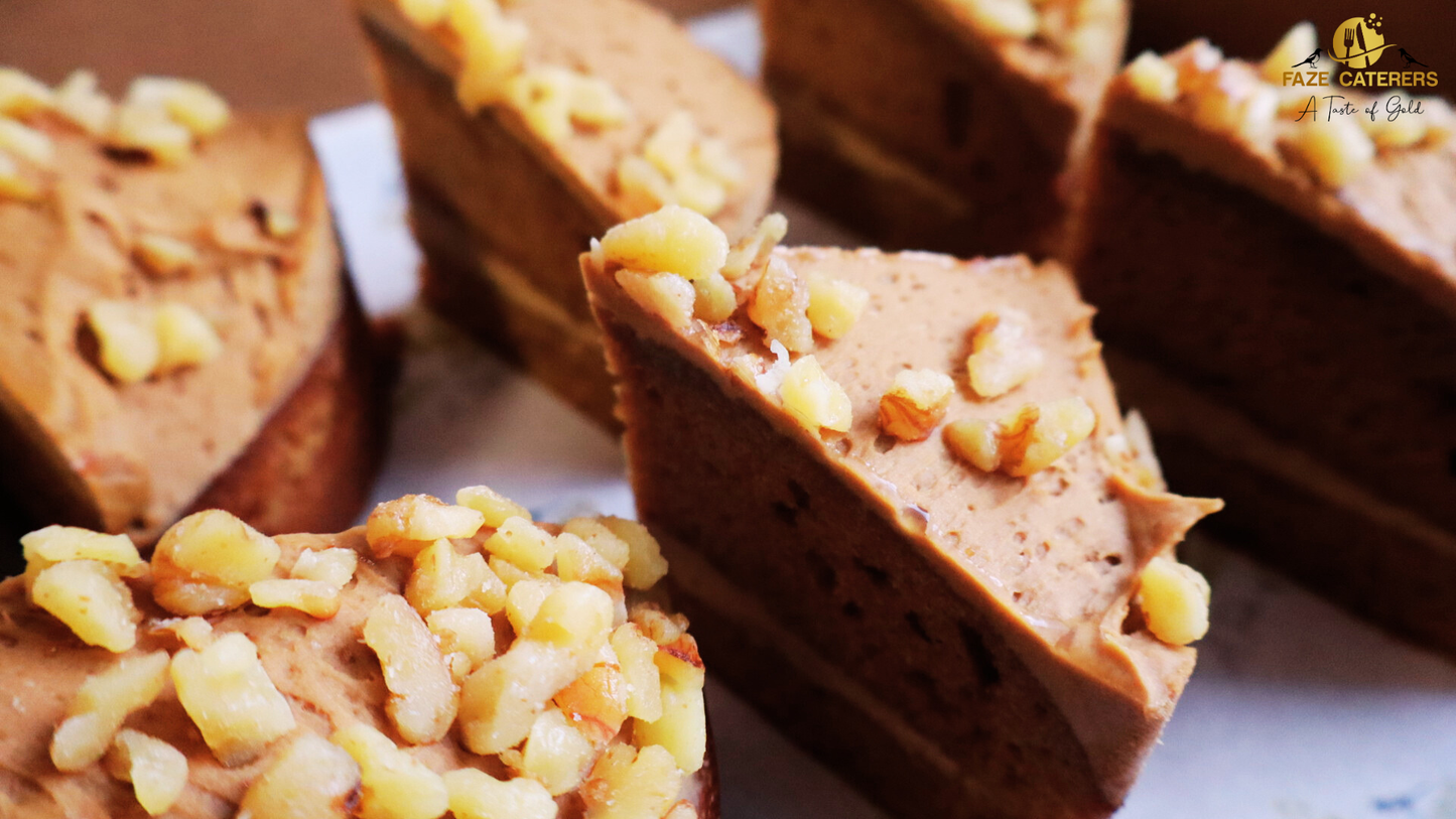 Coffee & Walnut Cake (6 x Slices) **CONTAINS NUTS**
