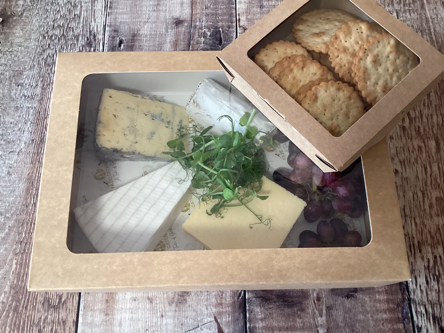 Selection of Cheese, Black Grapes & Biscuits