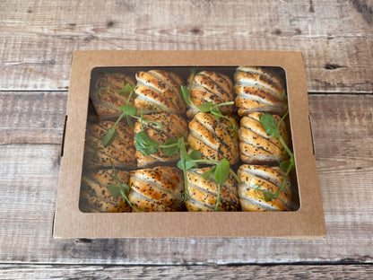 Glazed Sausage Rolls With Poppy Seeds