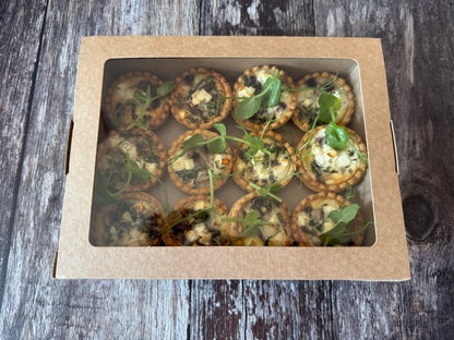Mushroom, Tarragon & Feta Cheese Mini Quiches