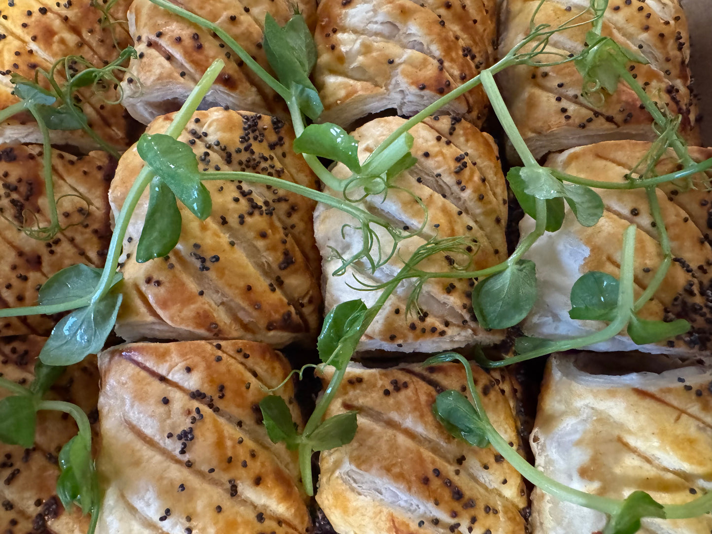 Glazed Sausage Rolls With Poppy Seeds